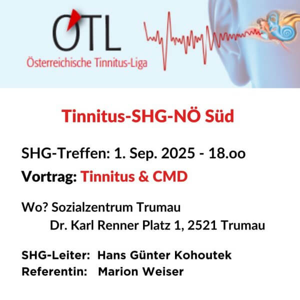 Vortrag | Tinnitus & CMD | SHG Tinnitus NÖ-Süd | 01.09.2025